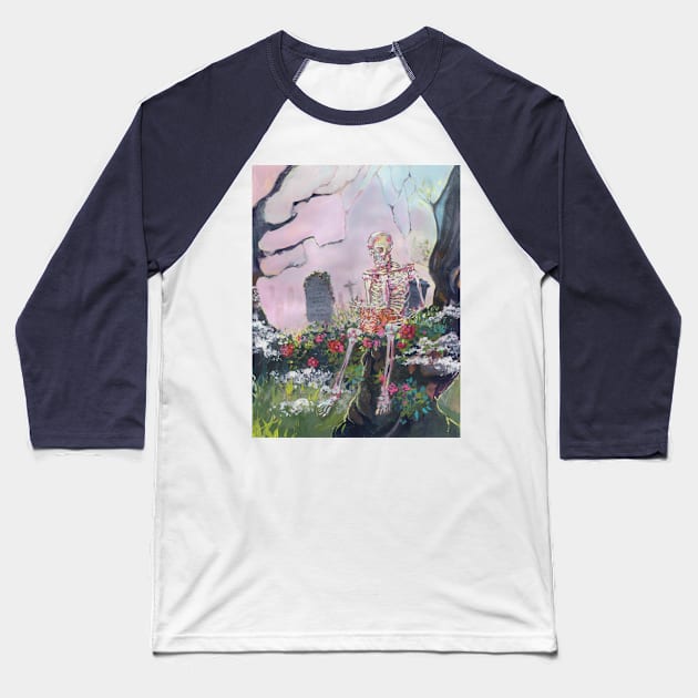 Inner Peace - Tempera Painting Baseball T-Shirt by gentlecheese